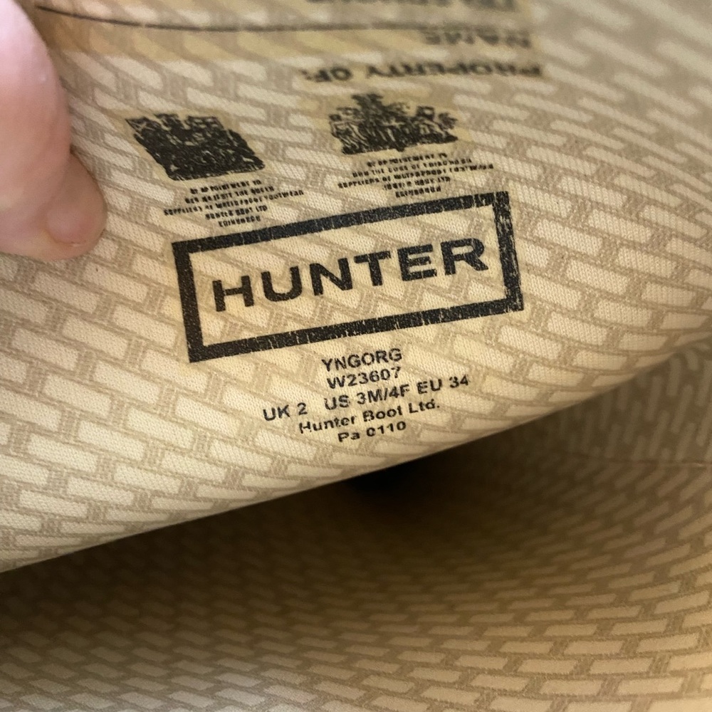 Kids silver hunter boots.